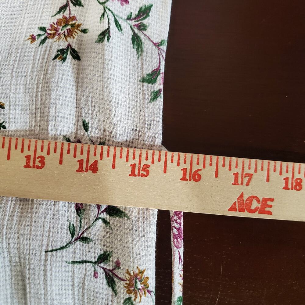Vtg 90s Floral Micro Gingham Check Cottagecore Tieback Midi Dress Size 8 Fairy - Picture 8 of 9